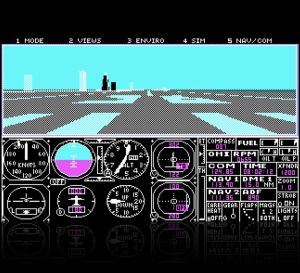 Microsoft Flight Simulator 3 CGA Screenshot