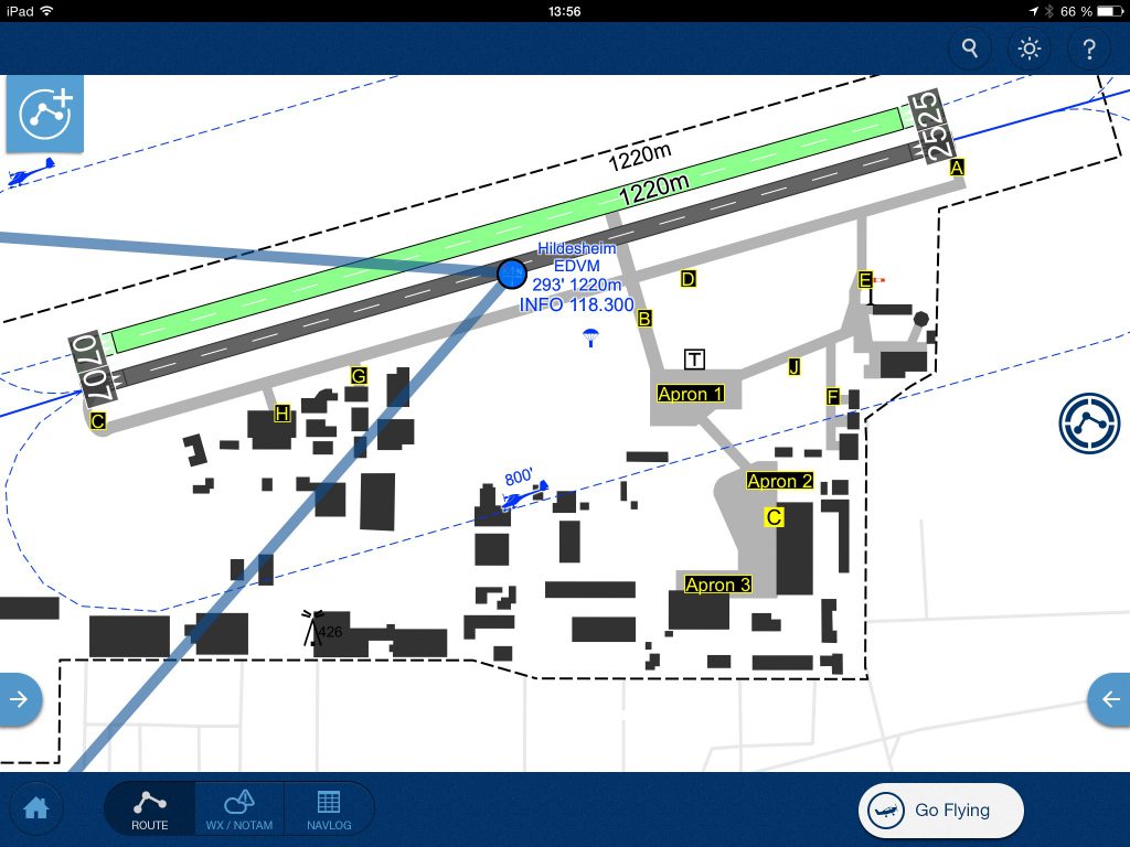 Jeppesen Mobile FliteDeck Höchste Zoomstufe